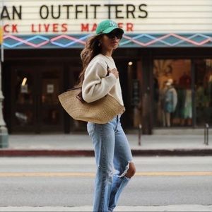 LOEWE Shell Straw Basket Small Tote Bag